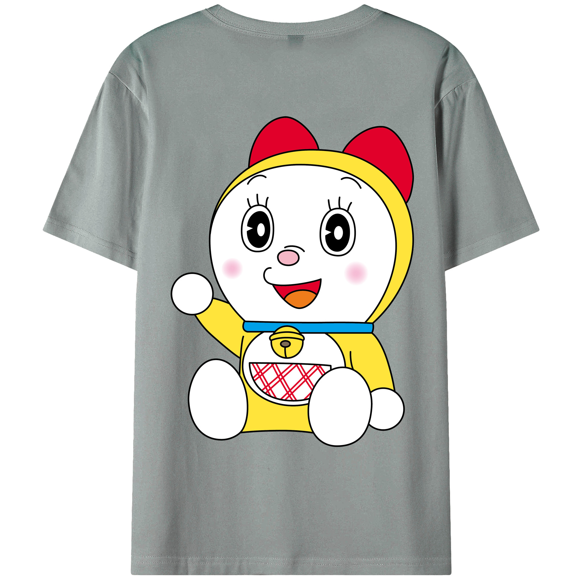 （画像用） ドラえもん ドラミ Doraemon Dorami 綿100％ メンズ半袖Tシャツ（バックプリント） 通気性